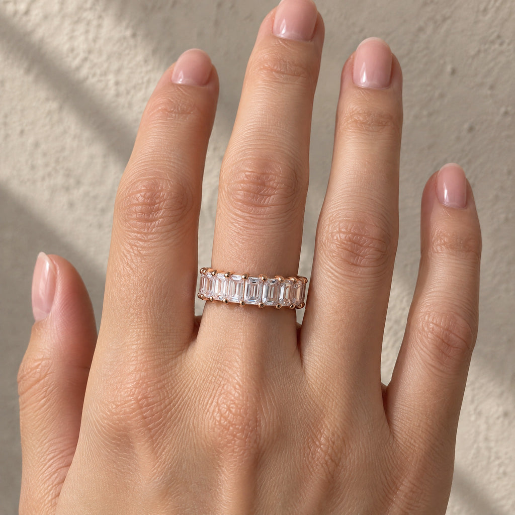 ANILLO CINTILLO ORO ROSA