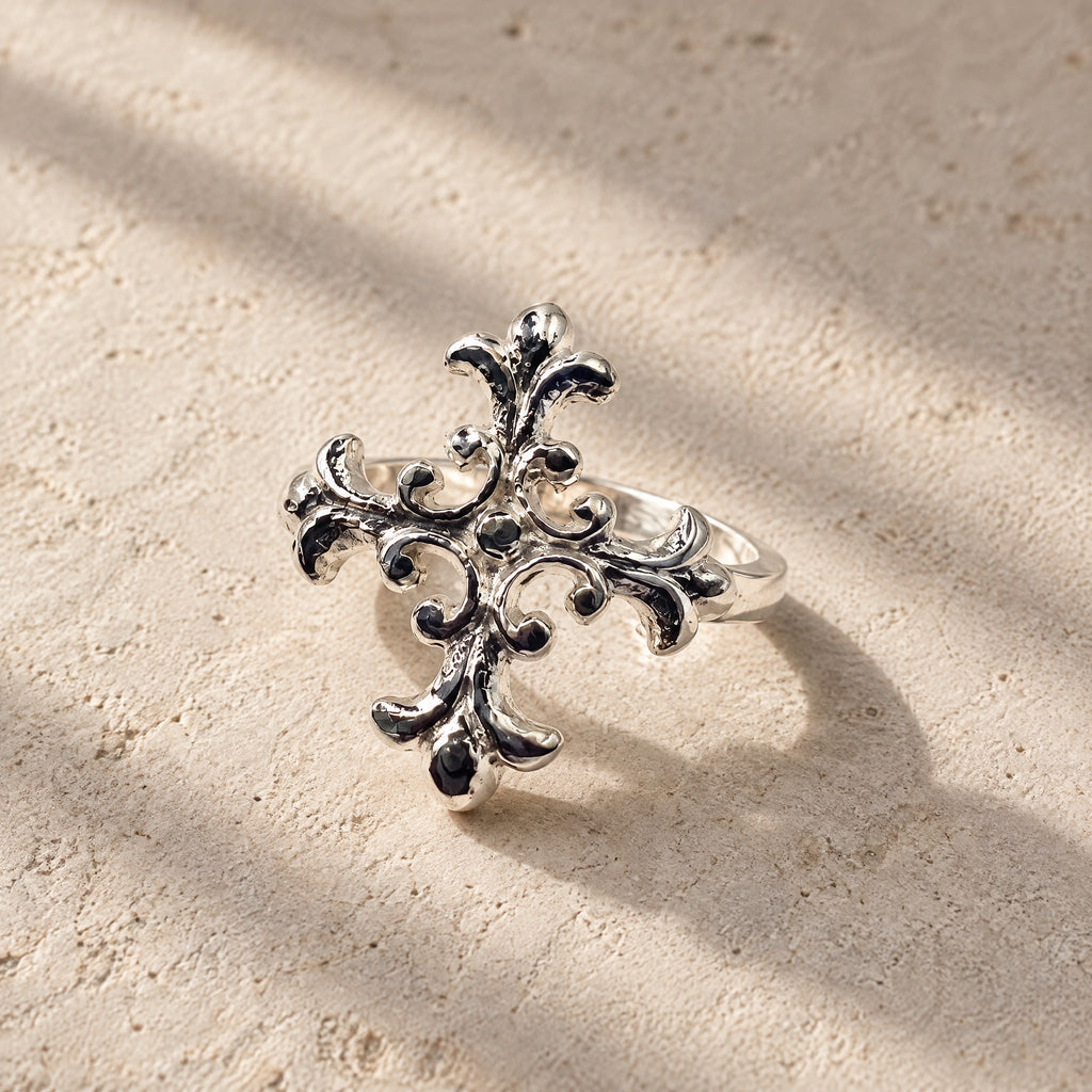 ANILLO CRUZ FLOR DE LIS
