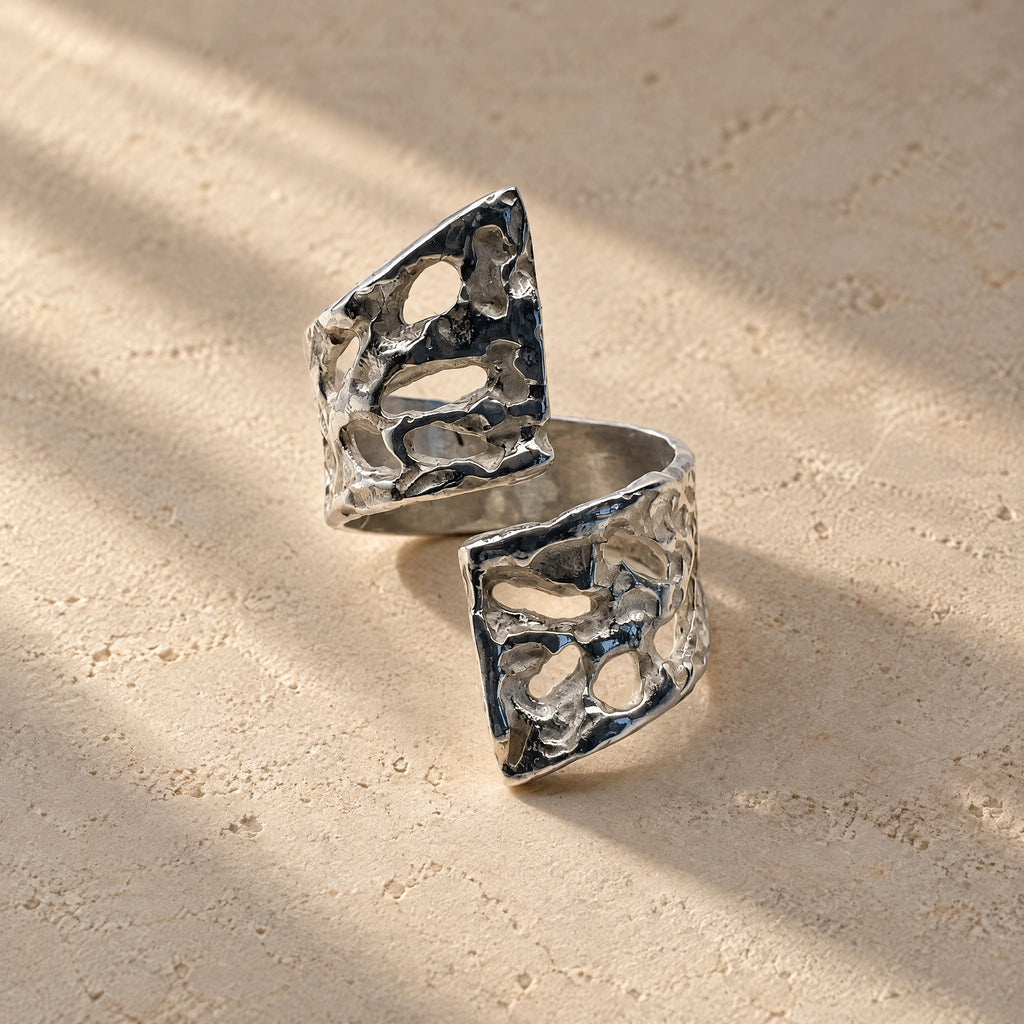 ANILLO EROSION PLATEADO