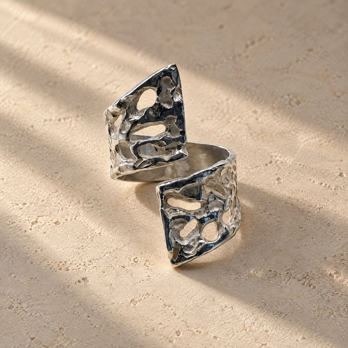 ANILLO EROSION PLATEADO