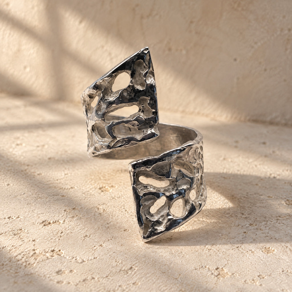 ANILLO EROSION PLATEADO