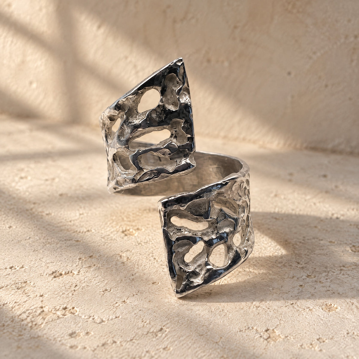 ANILLO EROSION PLATEADO