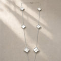 COLLAR ELITE PLATEADO 6 TREBOL - NACAR