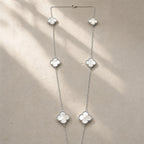 COLLAR ELITE PLATEADO 6 TREBOL - NACAR