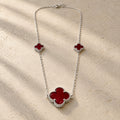 COLLAR ELITE PLATEADO CHICO ROJO
