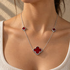 COLLAR ELITE PLATEADO CHICO ROJO