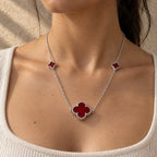 COLLAR ELITE PLATEADO CHICO ROJO