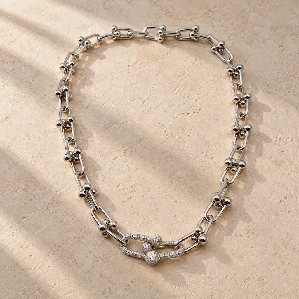 COLLAR MODELO TIFFANY CIERRE CON PIEDRAS