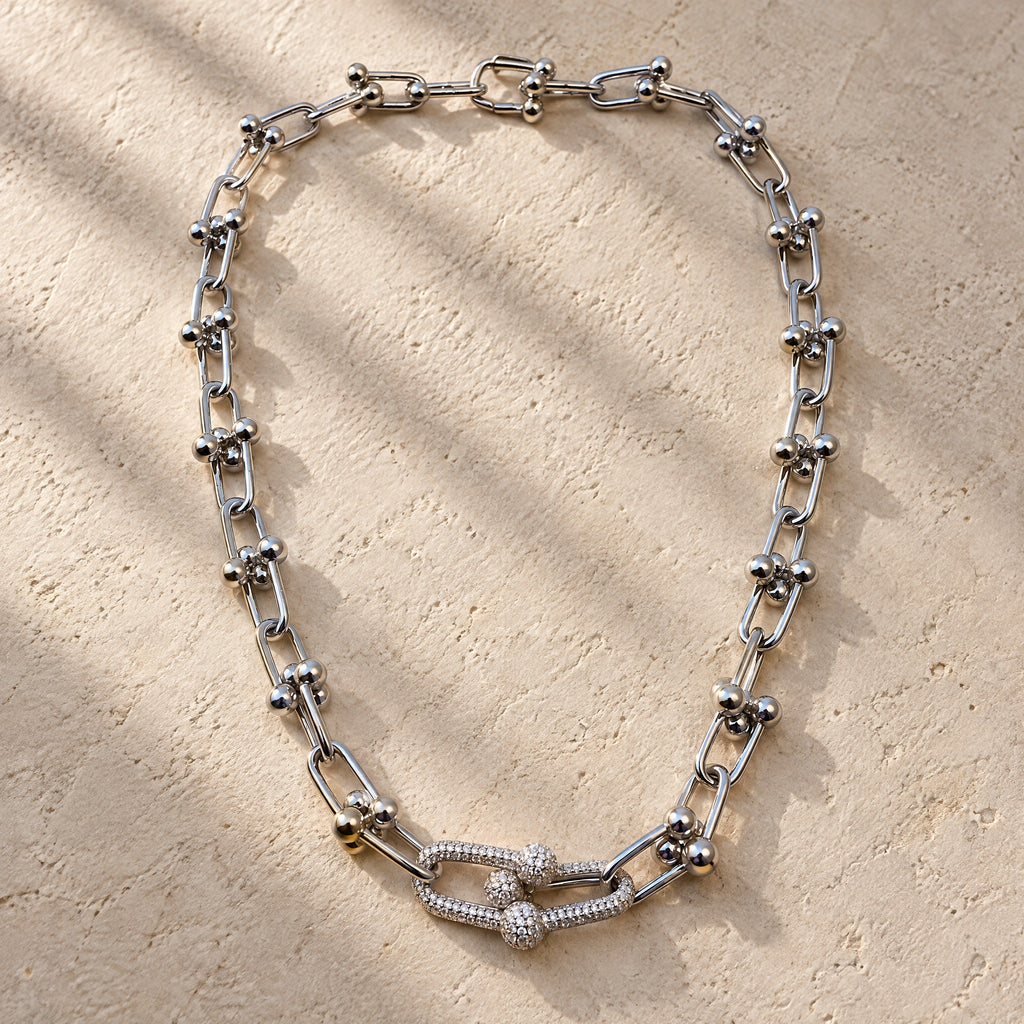 COLLAR MODELO TIFFANY CIERRE CON PIEDRAS