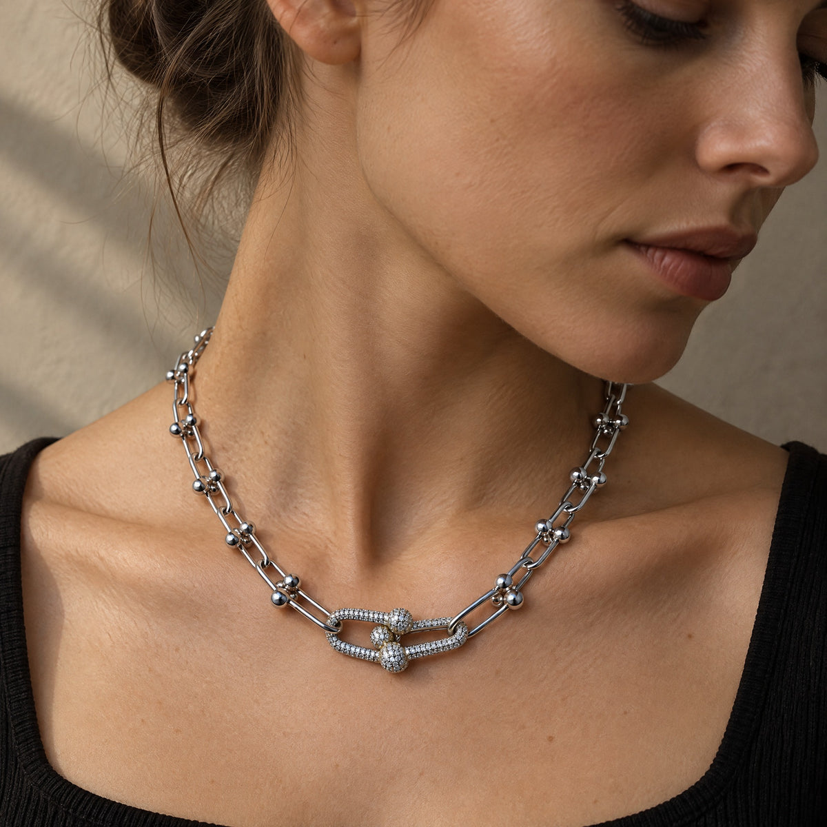 Collar modelo Tiffany Piedras