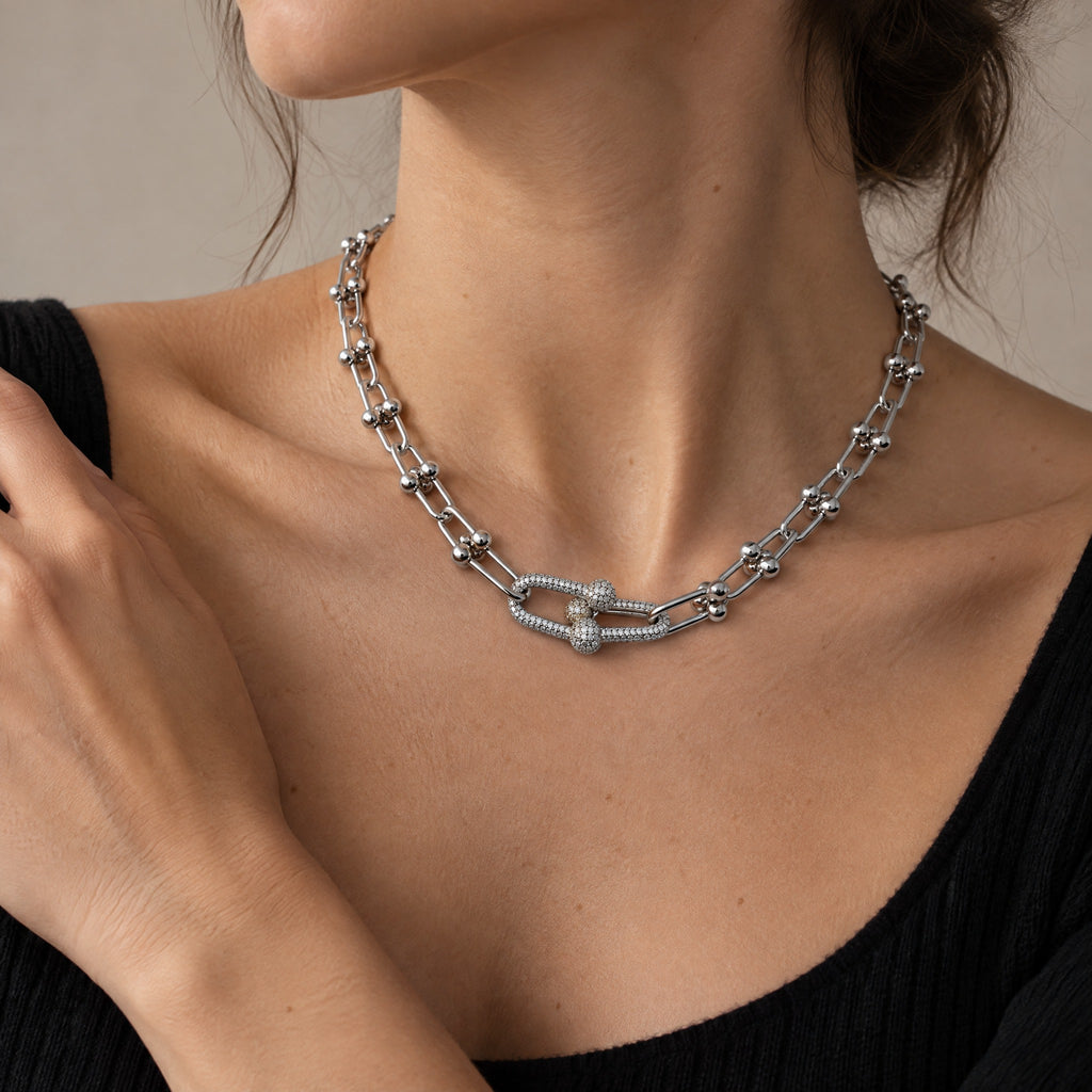 Collar modelo Tiffany Piedras