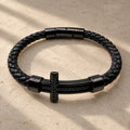 Pulsera Cuero Cruz