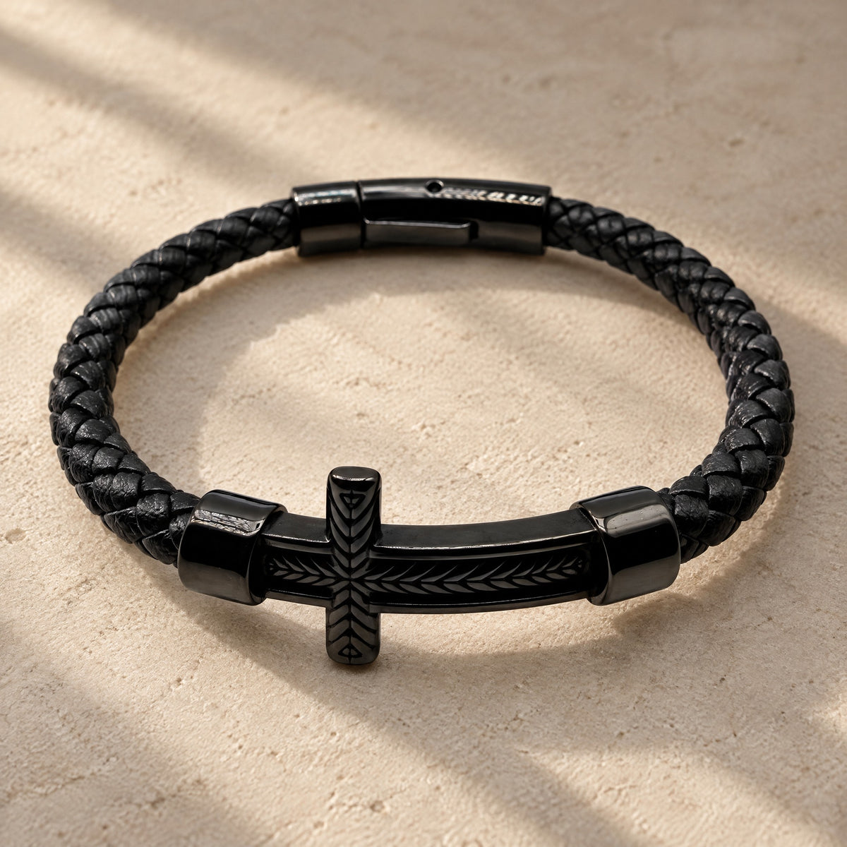 Pulsera Cuero Cruz