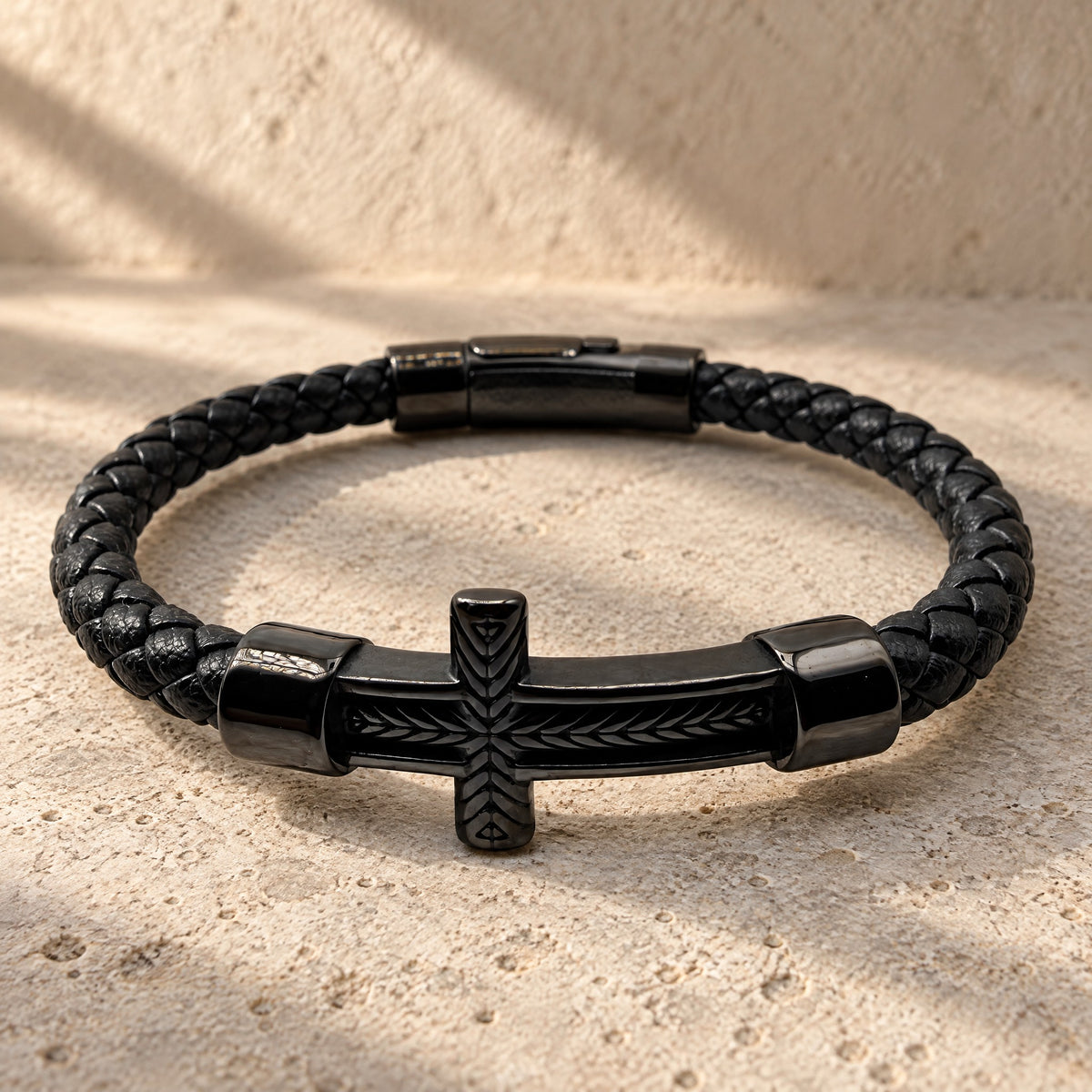 Pulsera Cuero Cruz