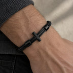 Pulsera Cuero Cruz