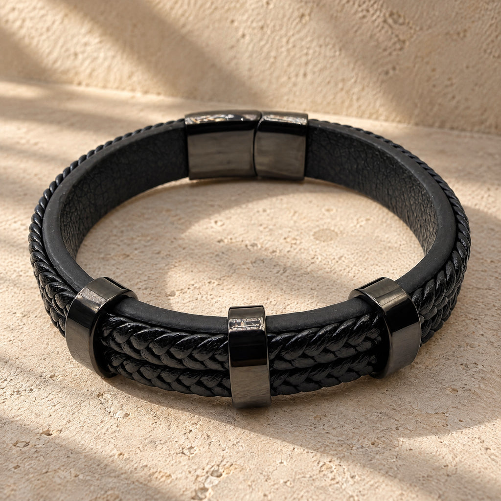 Pulsera Cuero Doble