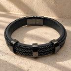 Pulsera Cuero Doble