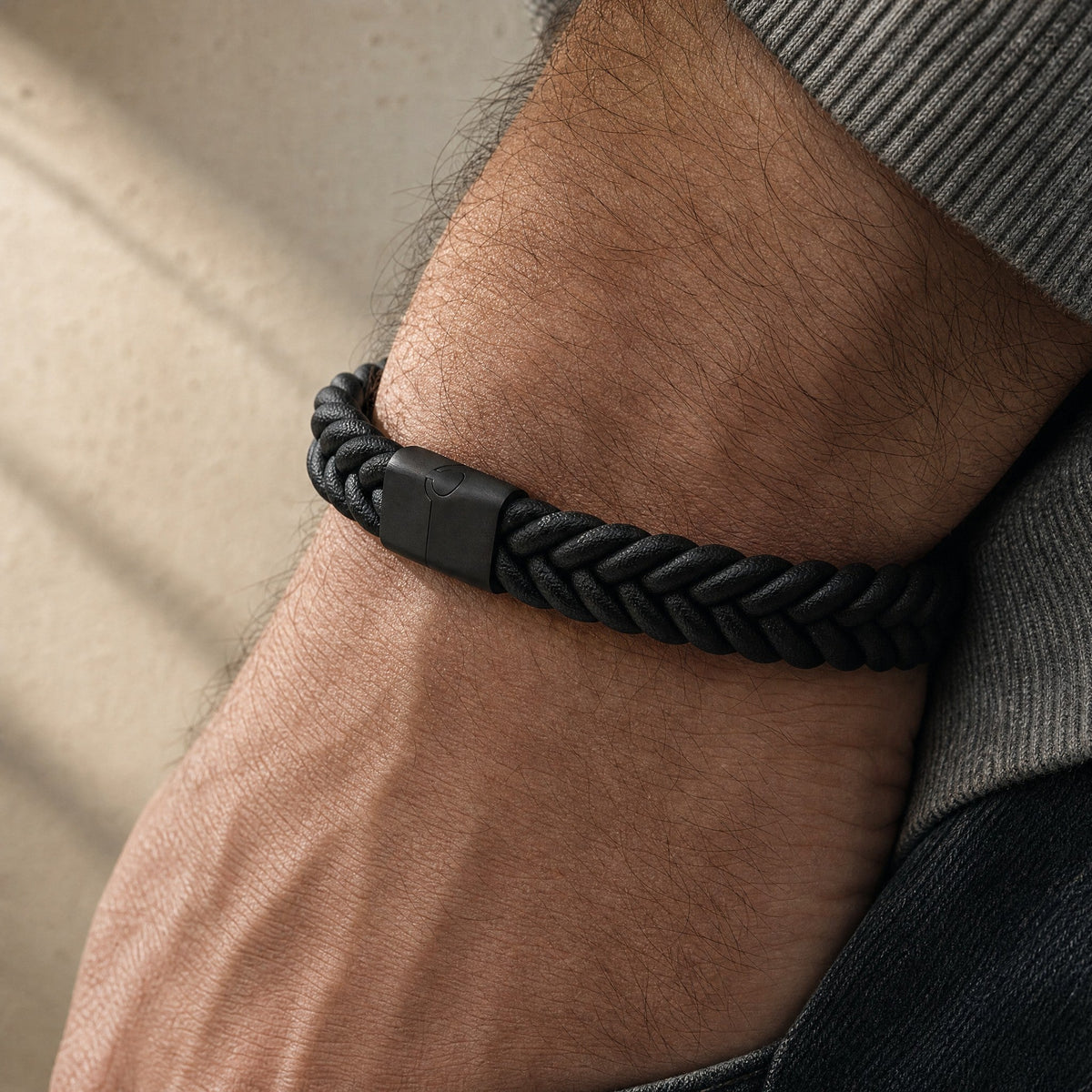 Pulsera Cuero Trenzasa