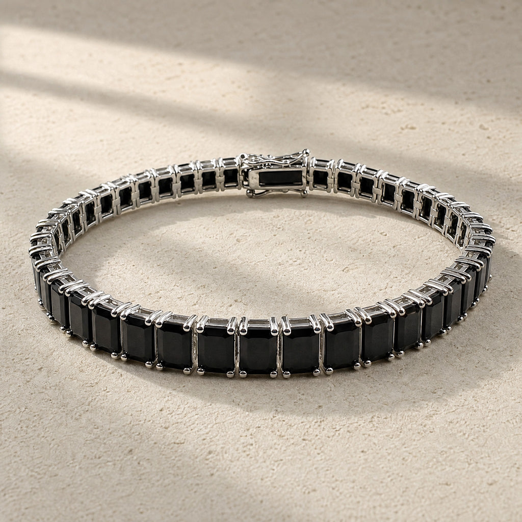 Pulsera cristal black - Rectangular
