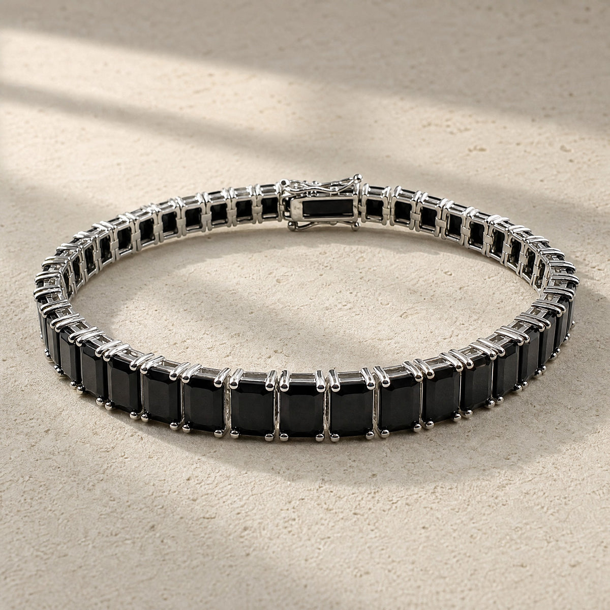 Pulsera cristal black - Rectangular
