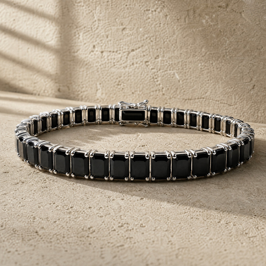 Pulsera cristal black - Rectangular