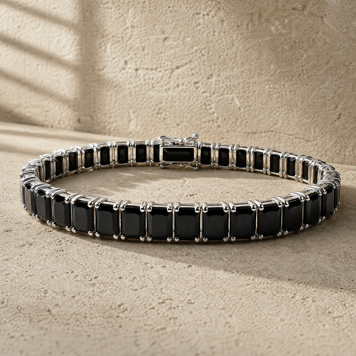Pulsera cristal black - Rectangular