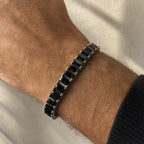 Pulsera cristal black - Rectangular