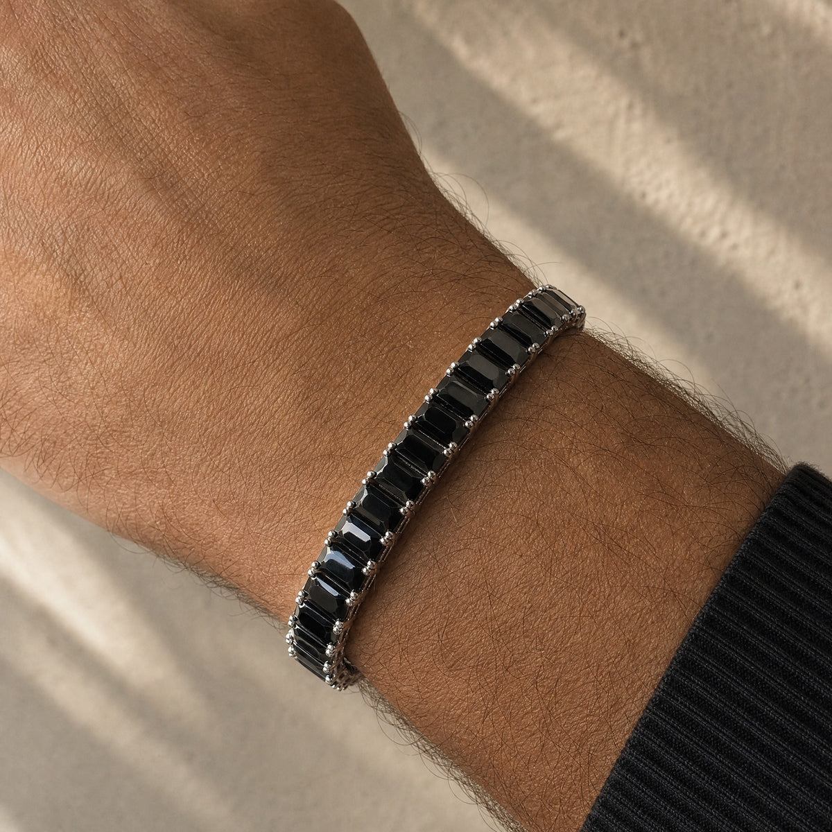 Pulsera cristal black - Rectangular