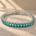 Pulsera cristal Verde - Rectangular -