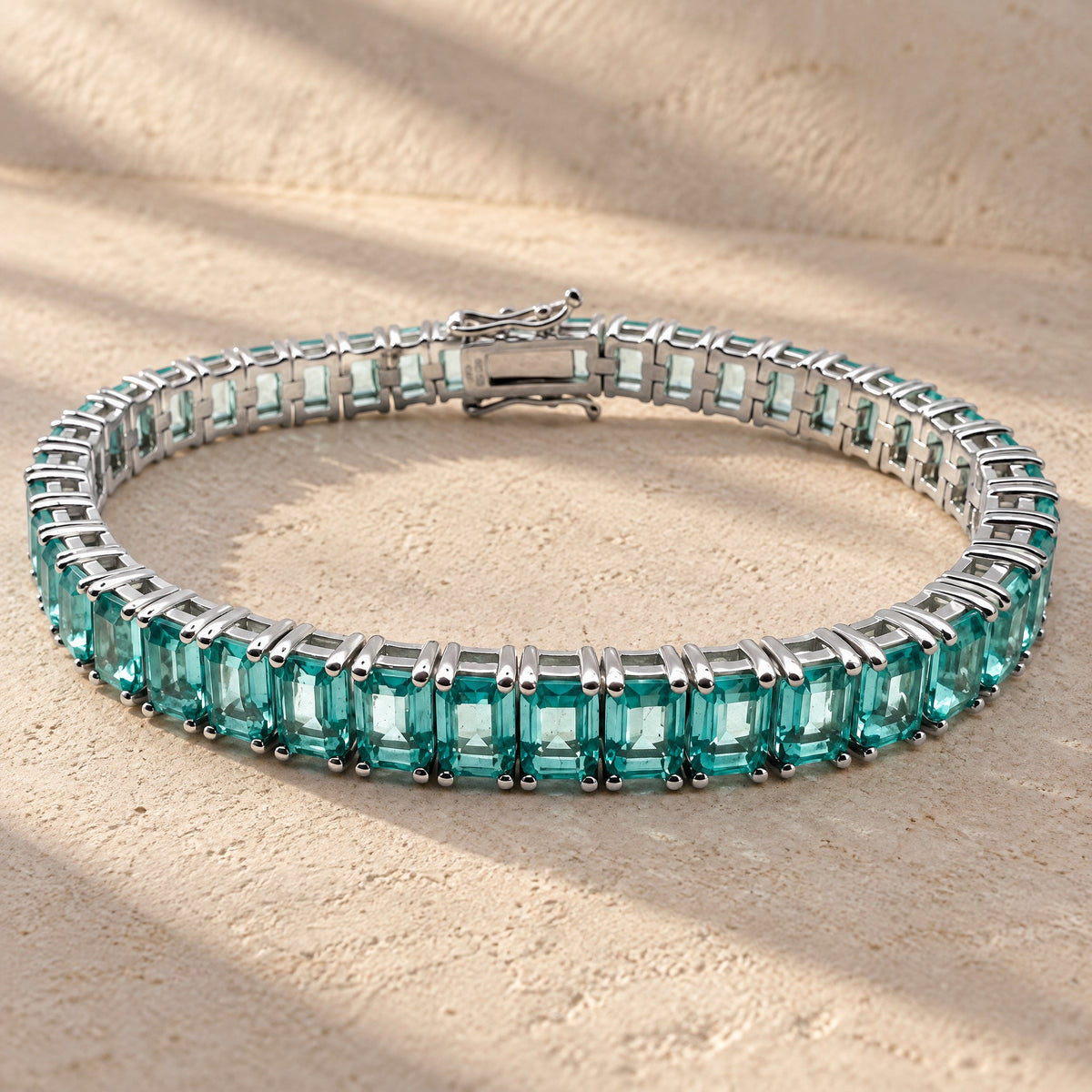 Pulsera cristal Verde - Rectangular -