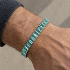 Pulsera cristal Verde - Rectangular -