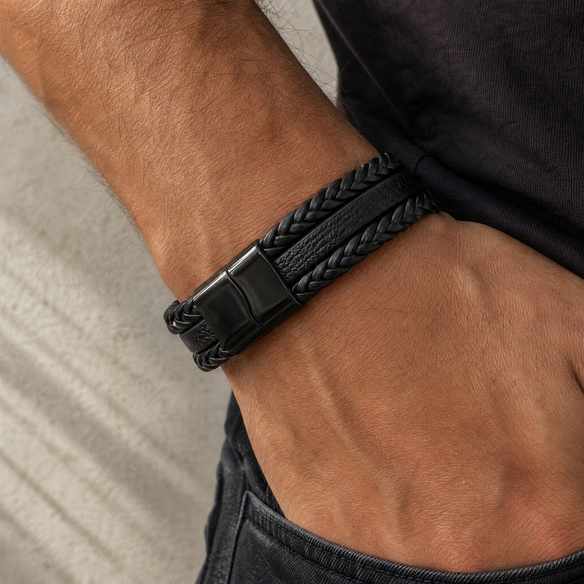 Pulsera Cuero 3 tiras
