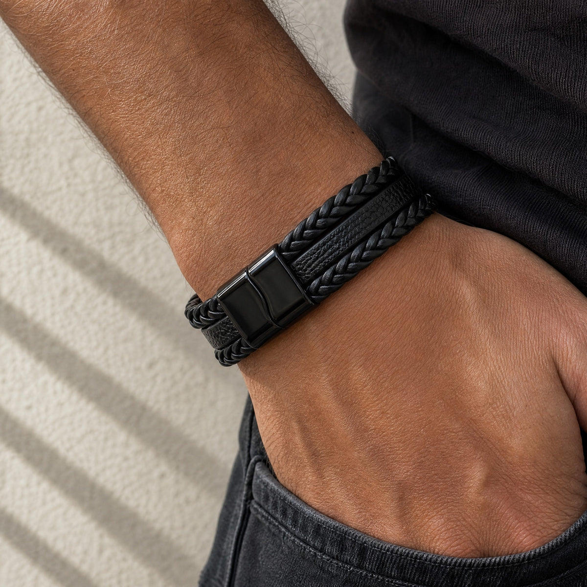 Pulsera Cuero 3 tiras