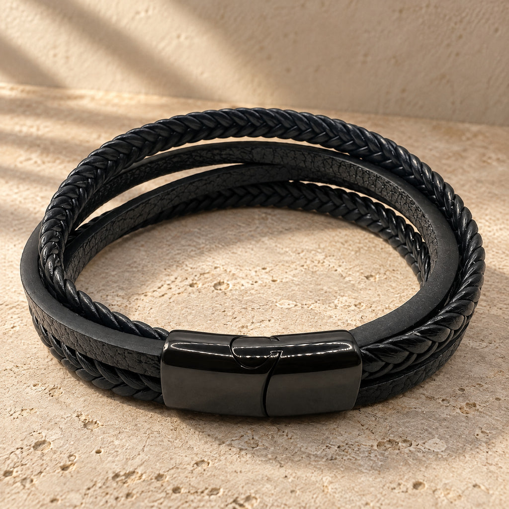 Pulsera Cuero 4 tiras