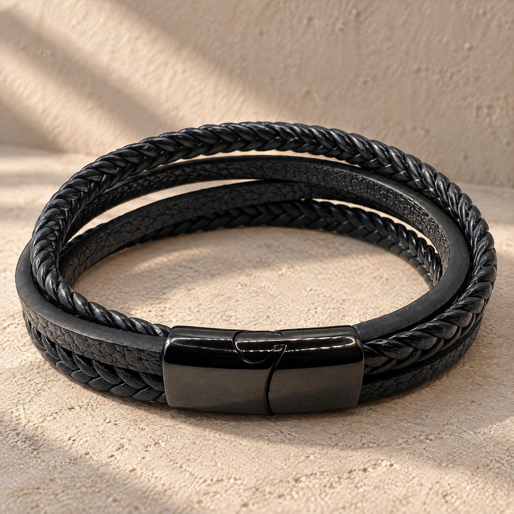 Pulsera Cuero 4 tiras
