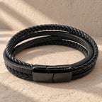 Pulsera Cuero 4 tiras