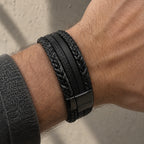 Pulsera Cuero 4 tiras