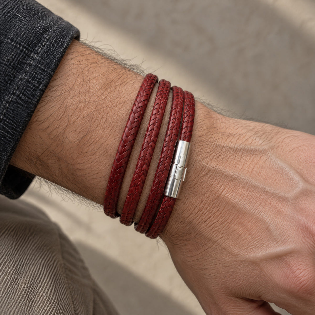 Pulsera Cuero Doble Vuelta