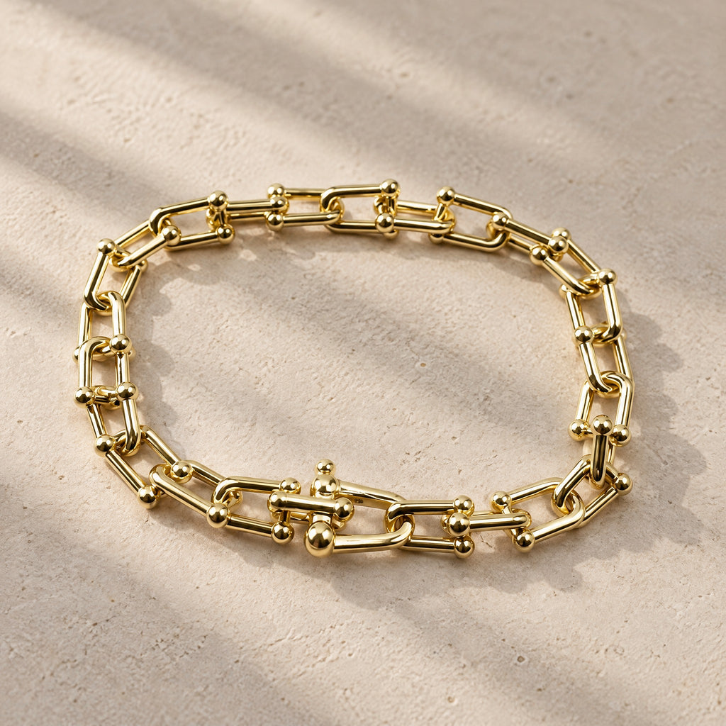 Pulsera modelo Tiffany - Dorada