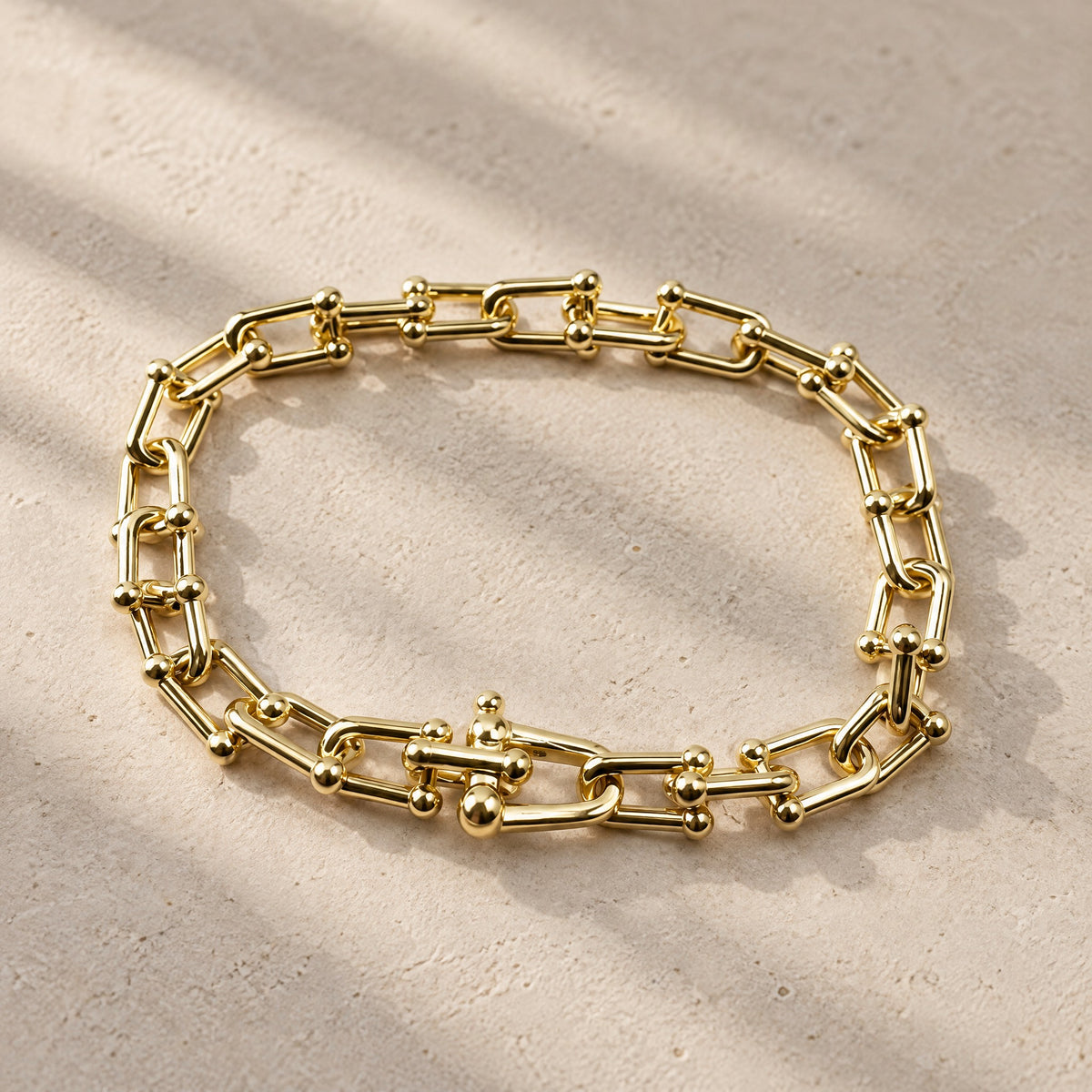 Pulsera modelo Tiffany - Dorada
