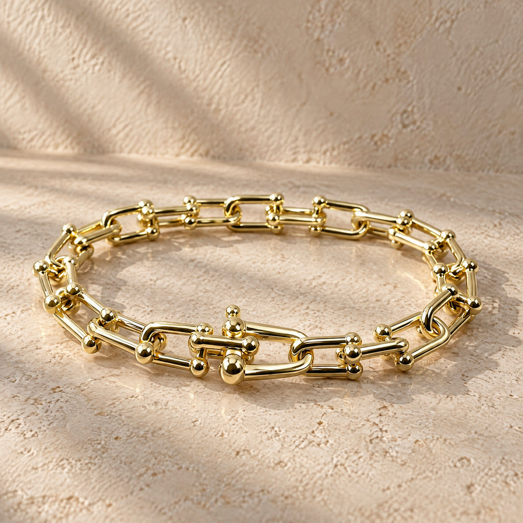 Pulsera modelo Tiffany - Dorada