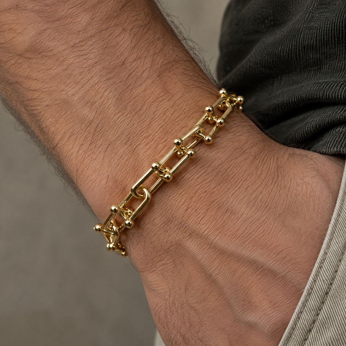 Pulsera modelo Tiffany - Dorada