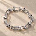 Pulsera modelo Tiffany - plateada Grande