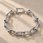 Pulsera modelo Tiffany - plateada Grande