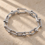 Pulsera modelo Tiffany - plateada Grande