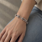 Pulsera modelo Tiffany - plateada Grande
