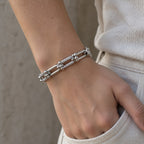 Pulsera modelo Tiffany - plateada Grande