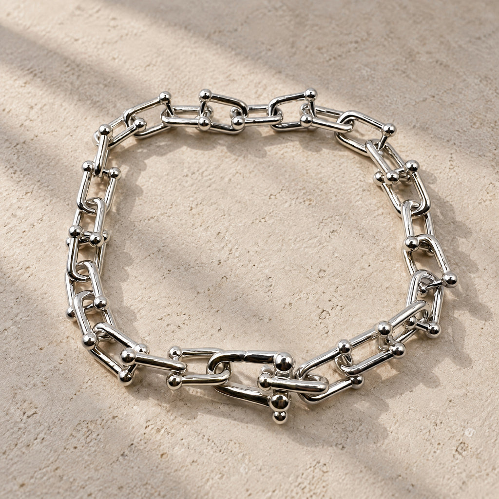 Pulsera modelo Tiffany - plateada