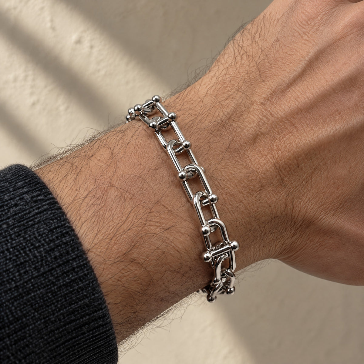 Pulsera modelo Tiffany - plateada