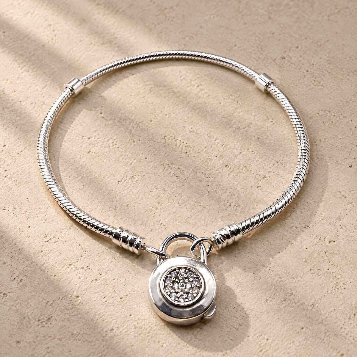 PULSERA PANDORA - Bolitas - Candado